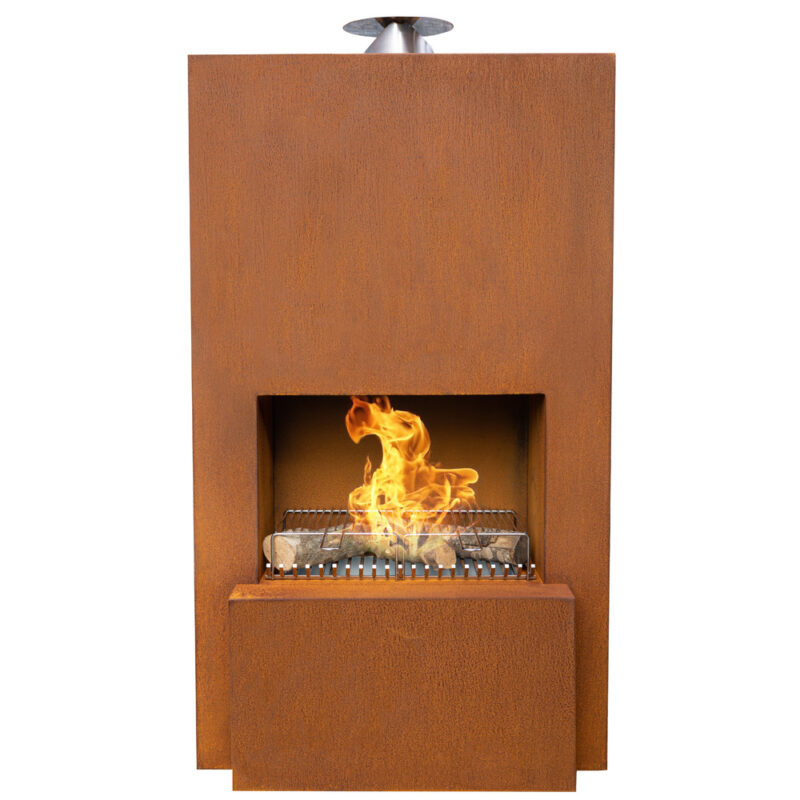 GardenMaxX Outdoor Kamin Pinacate XL Corten 150cm Moderner