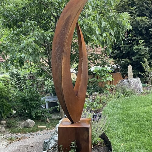 Cortenstahl Skulptur Sierra 120 cm