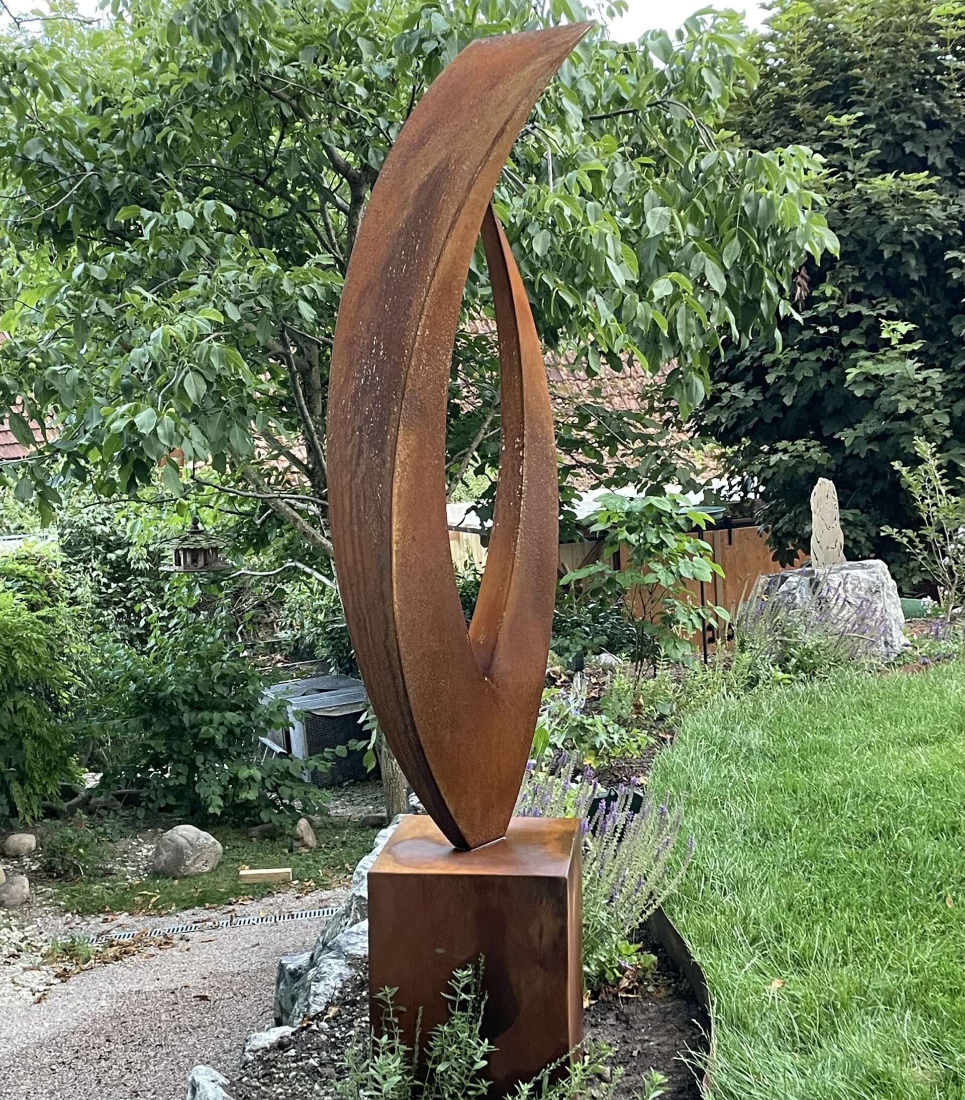 Cortenstahl Skulptur Sierra 120 cm